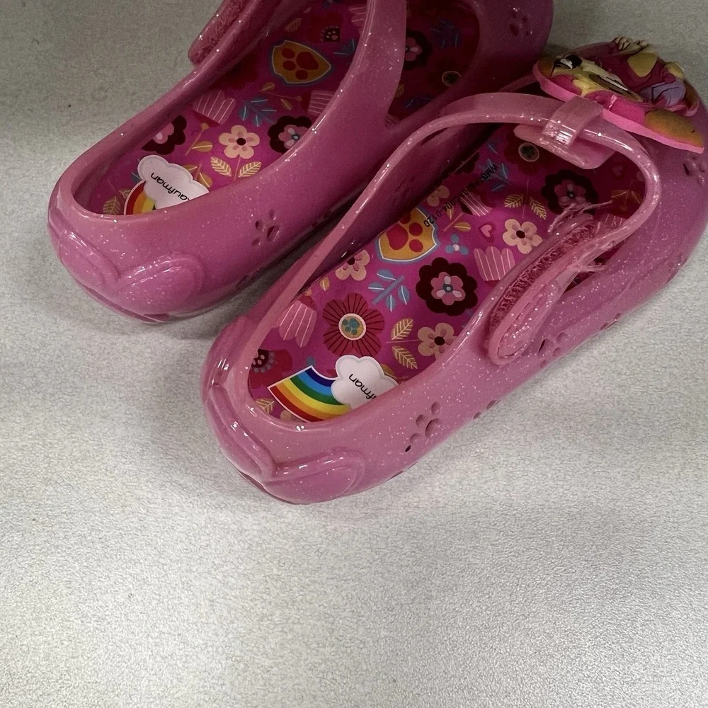 Nickelodeon Girls Size 8 Paw Patrol Pink Glitter Casual‎ Jelly Slip-on Shoe